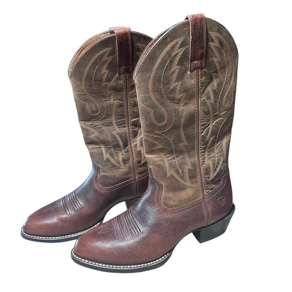 Mens ARIAT Western Leather Cowboy Boots Size 10